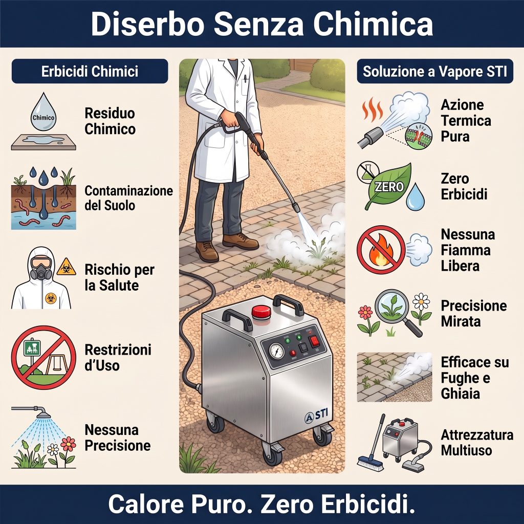 Diserbo Chimico vs a Vapore